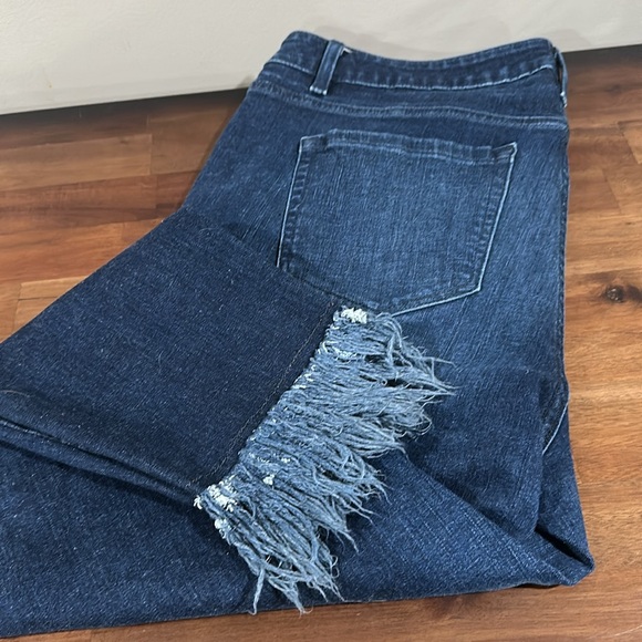 NWOT Lane Bryant firm stretch jeans with fringe hem size 20 regular - Picture 5 of 5